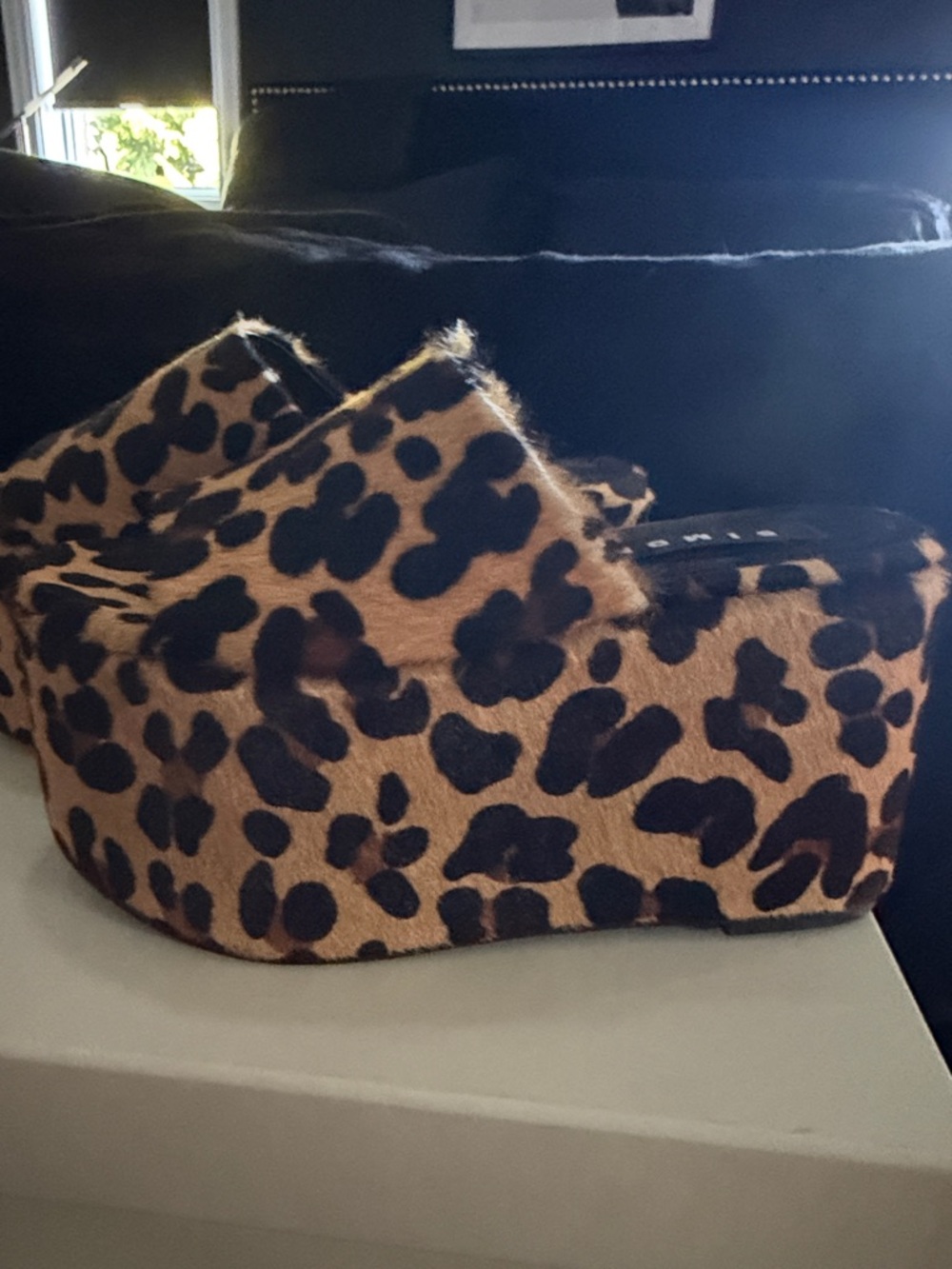 Simon Miller Leopard-Print Platform Slide Sandals in Tan and Black. Brand new - Picture 7 of 8